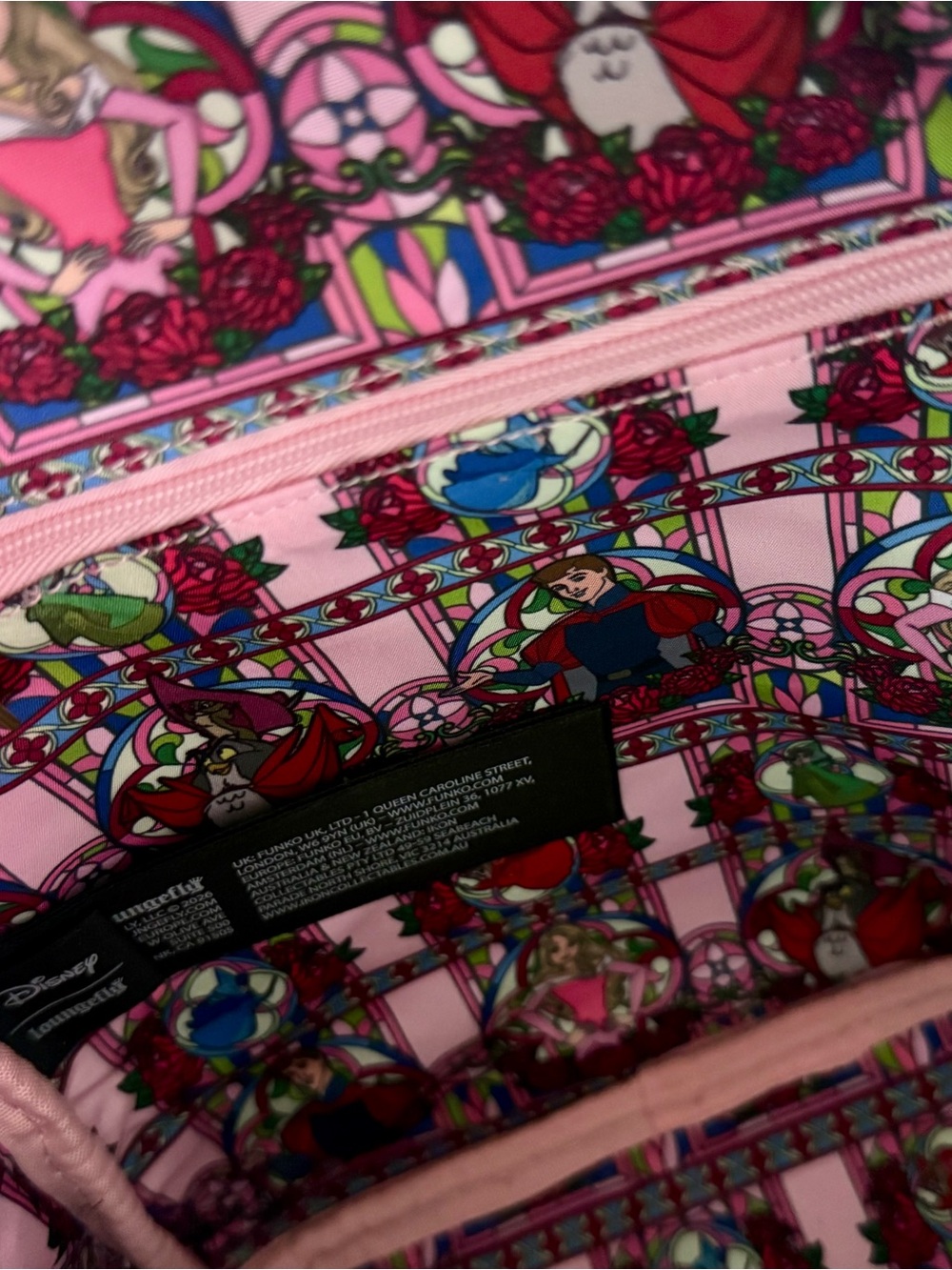 Loungefly Pink and Cream Aurora Stained-Glass Mini Backpack - Picture 6 of 15